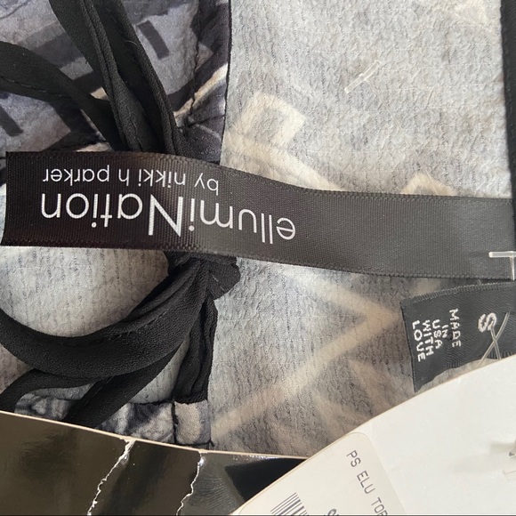 ElluminNation Boho Hippie Scroll Print Tunic Top S - Picture 10 of 11